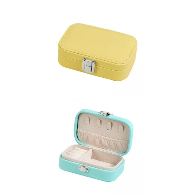 Jewelry Organizer,Jewelry Organizer Box Small Girls Women, Organizer Bracelet Jewelry Watch,Jewelry Box Storage Necklace Earring Rings,Jewelry Case Portable Jewelry Holder Case,PU Yuyangstore Organizador de joyas