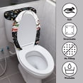 thumbnail image 3 of HELLHERO Cows with Santa Hats by Fence Toilet Seat Covers Set, Washable Reusable Polyester Toilet Lid Covers Set, 3 of 8