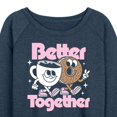 thumbnail image 3 of Instant Message - Coffee Lover - Coffee & Bagel Better Together - Women's Lightweight French Terry Long Sleeve Shirt, 3 of 6