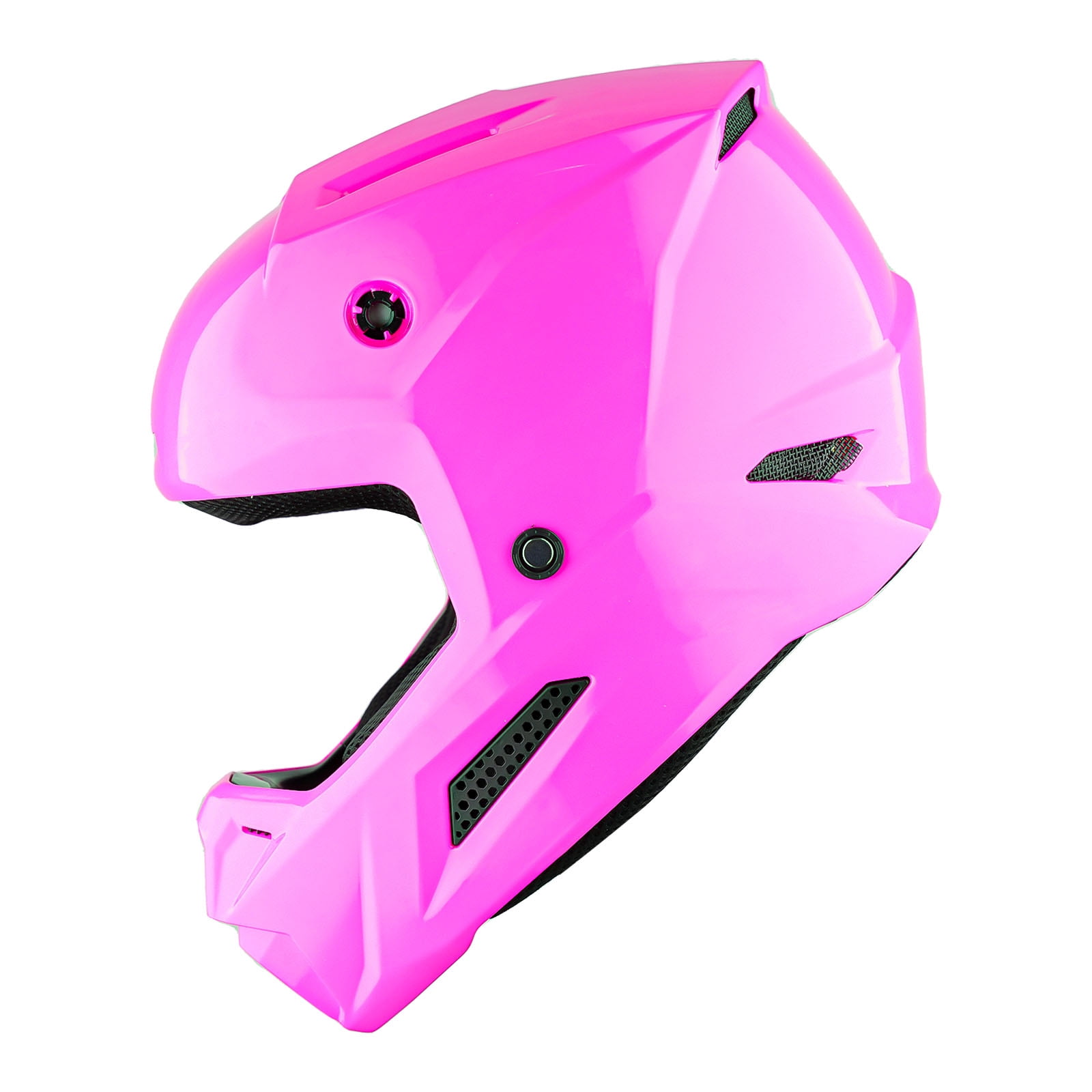 1Storm New Youth Kids BMX MX Bike Helmet Motocross Helmet T602 Teenager Glossy Pink + Goggles + Gloves Bundle