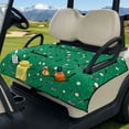thumbnail image 3 of Xixirimido Golf Cart Seat Covers, Golf Cart Seat Towel Blanket with 4 Front Pockets Fits for EZGO Yamaha Club Car & More 2 Person Seats Golf Carts, Golf Balls & Clubs Green, 3 of 8