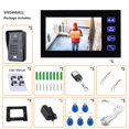 thumbnail image 4 of Videoportero, Contraseña RFID IR CUT Video Timbre De Intercomunicación Pantalla TFT De 7 Pulgadas 100 A 240V 25 Tonos De Llamada A Prueba De Lluvia Para El Hogar Para, 4 of 7