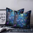thumbnail image 2 of Pillow Covers 18x18 Set of 2, Blue Butterfly Throw Pillow Covers Decorative Couch Cushion Cover, Modern Art Forest Butterflies Microfiber Soft Square Pillowcases for Bedroom Living Room Sofa, 2 of 7