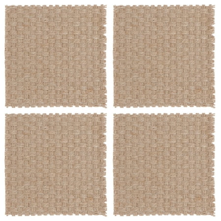 

Oraceous 6Pcs Table Mat Home Coaster Retro Linen Mat Table Mat Adornment Photo Props