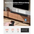 thumbnail image 3 of Smart TV Sound Bar 2.0 Channel 32 Inch Detachable Bluetooth HDMI AUX USB 80W Surround Sound System Home Theater Audio Remote Control, 3 of 6