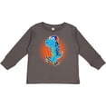 thumbnail image 3 of Inktastic Skateboard Dinosaur for Boys Boys Long Sleeve Toddler T-Shirt, 3 of 5