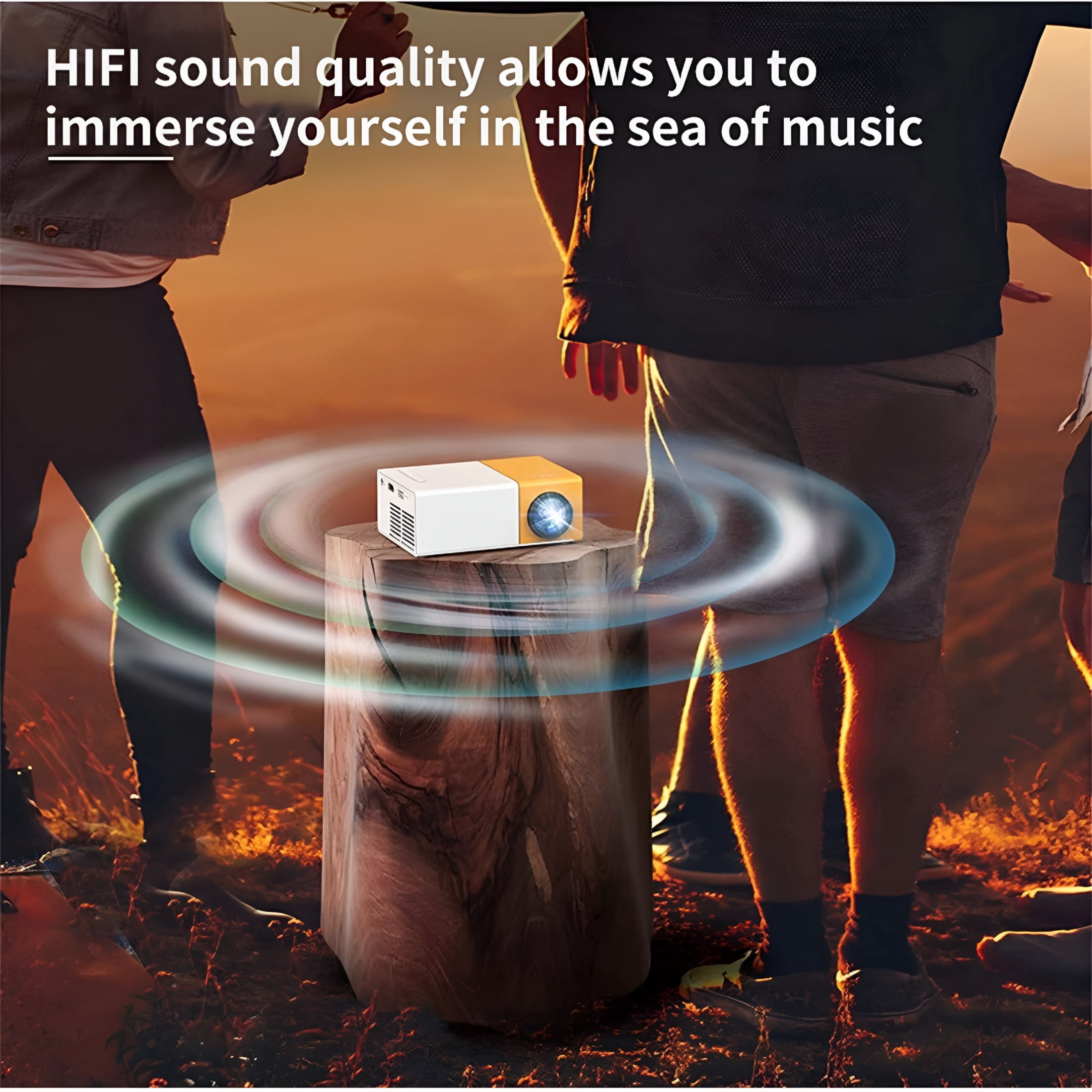 GJX 2026 New Mini Projector with Wifi Wireless,4K Projectors,Smart Projector Tv,Wifi Projector with Speakers for Phone Outside,Smart Mini Projector