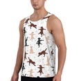 thumbnail image 2 of Rateoe Yoga Labrador Retriever Pattern Sleeveless Gym Shirt Muscle Tee Breathable Workout Shirt Slim-Fit Tank Quick Dry Fit Muscle Tank Top Bodybuilding Sleeveless T Shirt-Large, 2 of 7