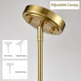 thumbnail image 5 of Claxy 11" Gold Pendant Light with Barn Milk Glass Shade Adjustable Height, 5 of 7