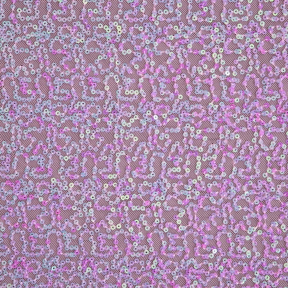Zelouf Version 1 Irid Sequin Span Mesh  , Sewing, DIY, Crafts Fabric by the Yard, Mauve/lavender, 3 Yard