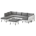 thumbnail image 2 of LAZZO 8-Piece Patio Conversation Set, All-Weather Wicker Outdoor Furniture Set with 6 Chairs and 2 Ottomans, Gray, 2 of 10