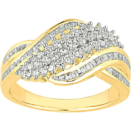 1/2 Carat T.W. Diamond 10kt Yellow Gold Twist Ring
