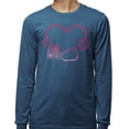 thumbnail image 2 of Heart Flowers Stethoscope Long Sleeve Shirt Unisex Medium Indigo Blue, 2 of 5