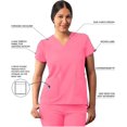 thumbnail image 3 of Adar Addition Scrubs For Women - Modern V-Neck Scrub Top, 3 of 8