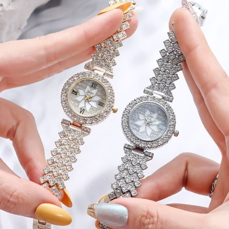 FELTECHELECTR Elegant Watches For Women 1Pack Minimalist Design Silver Alloy Quartz Movement Wrist Watch 1.5X1.1X1.1in