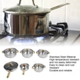 thumbnail image 3 of Stainless Steel Pots and Pans Set, Small Induction Cookware Set Non Stick Kitchen Cooking Set with Glass Lids and Ergonomic Handle, Compatible with All Stovetops, Kitchen, 3 of 7