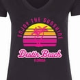 thumbnail image 4 of Inktastic Summer Enjoy the Sunshine Destin Beach Florida in Pink Women's V-Neck T-Shirt, 4 of 5