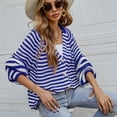 thumbnail image 4 of SWSMCLT Women's Long Sleeve Cardigan Sweater Spring Fashion Coat Winter Sweater Warm Button Down Soft Fall Loose Acrylic Casual Blue Medium, 4 of 5