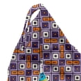 thumbnail image 5 of Geometric Lounger Chair Bag, Print of Retro Square Motifs 70's Warm Colors Geometrical Illustration, High Capacity Storage with Handle Container, Lounger Size, Quartz and Orange, by Ambesonne, 5 of 5