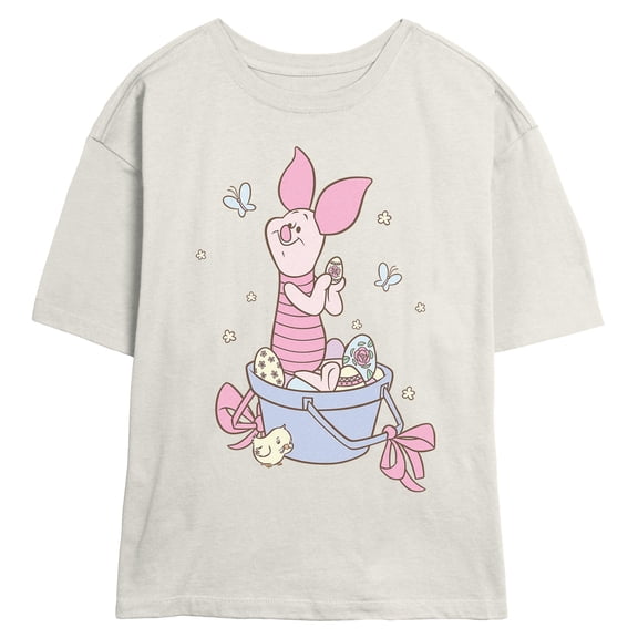 Juniors Winnie the Pooh Sweet Egg Hunt Piglet T Shirt