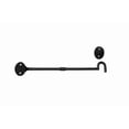thumbnail image 3 of Renovators Supply Black Wrought Iron Cabin Hook Eye 11" L Large Decorative Privacy Hook Door Latches for Kitchen Cabinet, Windows, Sliding or Barn Doors w/Screws Pack of 2, 3 of 7