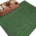 thumbnail image 2 of Dark Green 6x9 Area Rugs, Farmhouse Burlap Solid Green Color Modern Linen Texture Non-Skid Rubber Backing Large Rectangle Rugs - Living Room Bedroom Home Office, Indoor Floor Mat Carpets Washable Rug, 2 of 9