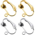 thumbnail image 1 of 36 Pack Clip-on Earring Converter with Easy Open Loop for DIY Earring and Turn any Studs or Pierced into Clip on (Gold and Silver), 1 of 5