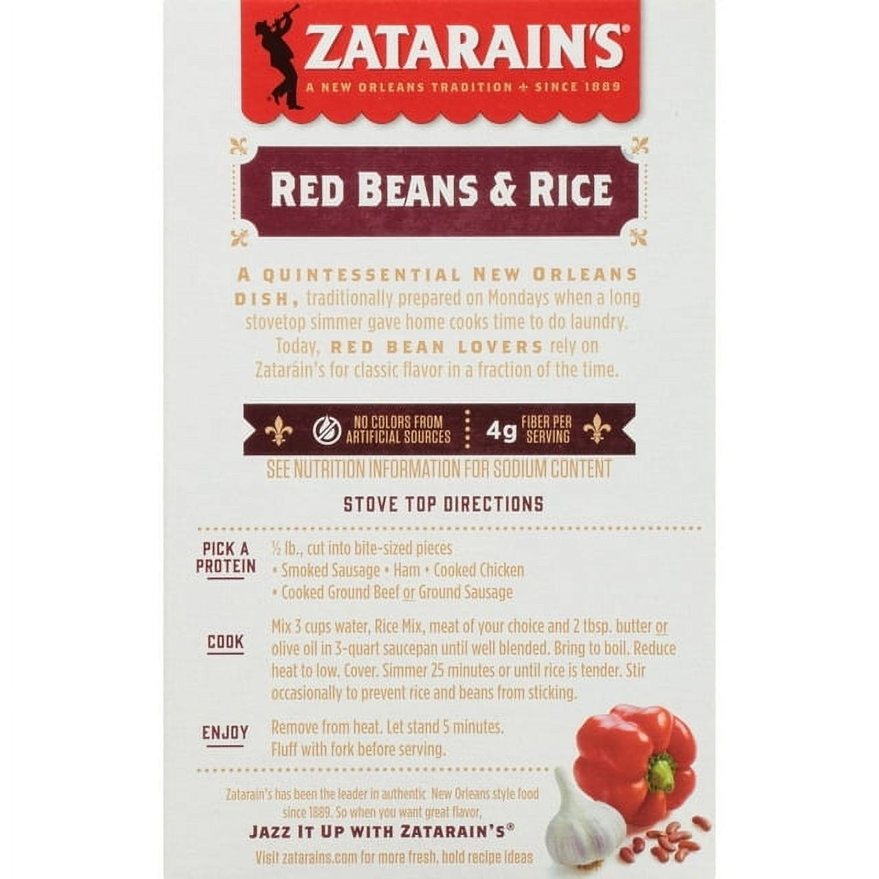 Zatarain's Red Beans & Rice, 8 oz Gluten-Free, Pack of 2