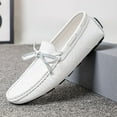 thumbnail image 3 of Big Size Men's Casual Loafers Slip On Leather Shoes Comfortable Lightweight Driving Shoes Male Moccasins Classic Penny Loafer Flats Boat Shoes Outdoor Walking Shoes, 3 of 13