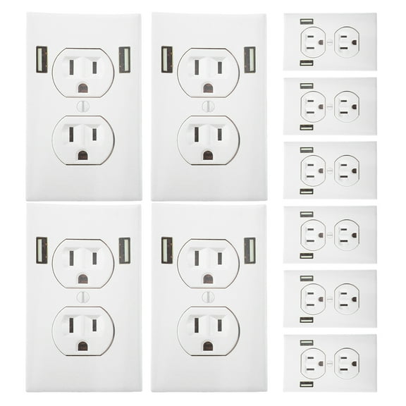 HEMOTON 10PCS Realistic Fake Electrical Outlet Prank Stickers Office Pranks Party Favors Home Decor