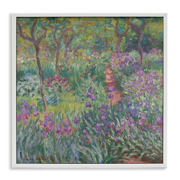 Stupell Industries Transitional Lavender Garden Path White Framed Giclee Art, 12 x 12, by Graffitee Studios
