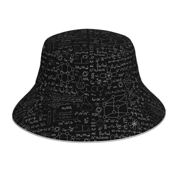 Fotbe Chemistry Formulas 3 Sombrero Tipo Pescador con Estampado – Sombrero de Sol de Algodón de Moda para Playa, Golf, Pesca