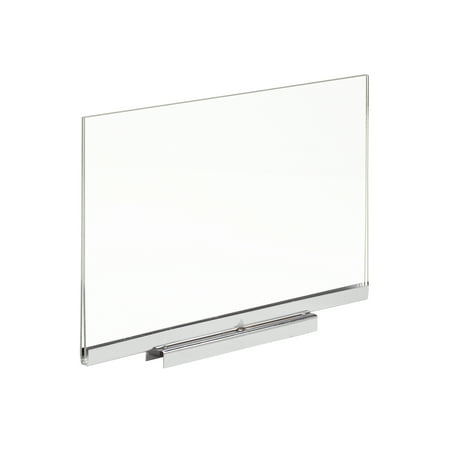 Econoco - PJM711P12 - 7"H x 11"L Acrylic Sign Holder with Chrome Magnetic Base - Sold in Pack of 12