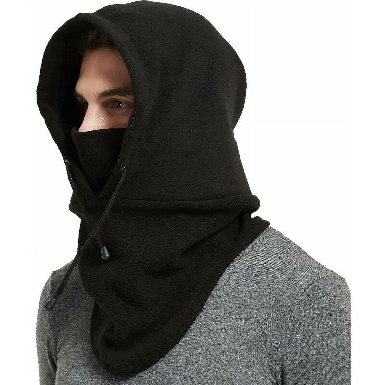 2 PCS Double Layer Scarf,Pink Polar Fleece Bonnet,Windproof and Warm Hood,Ski Mask,Snow Protector for Men and Women