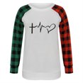 thumbnail image 4 of Nouveaux Hauts pour Femmes 2023 Mode Grande Taille Col Rond Manches Longues T-Shirt Automne Imprimé Blouse Ample Hauts Manches Longues pour Femmes, 4 of 5