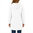 thumbnail image 3 of Resicozy Long Hoodies for Women Zip Up Double Zipper Solid Color Jacket Tunic Sweatshirts Fall Winter Fashion Clothes White M, 3 of 7