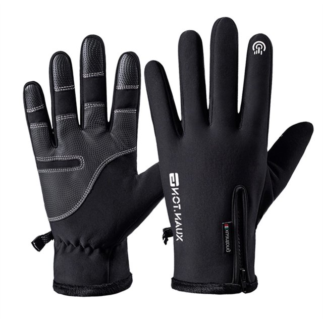 Agiferg Gants d'Hiver de Cyclisme et de Ski pour l'Extérieur Gants à Doigts Téléphoniques Gants Imperméables Gants Chauds