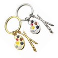 thumbnail image 1 of 2Pcs Metal Key Chain with Paint Tray Charm Assorted Color Great for Keys and Gifts, 1 of 3