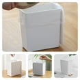 thumbnail image 4 of Narrow Place Trash Can Countertop Garbage Bin Japanese-style with Cover Lid Small Desk Bathroom Organizer White Office, 4 of 6