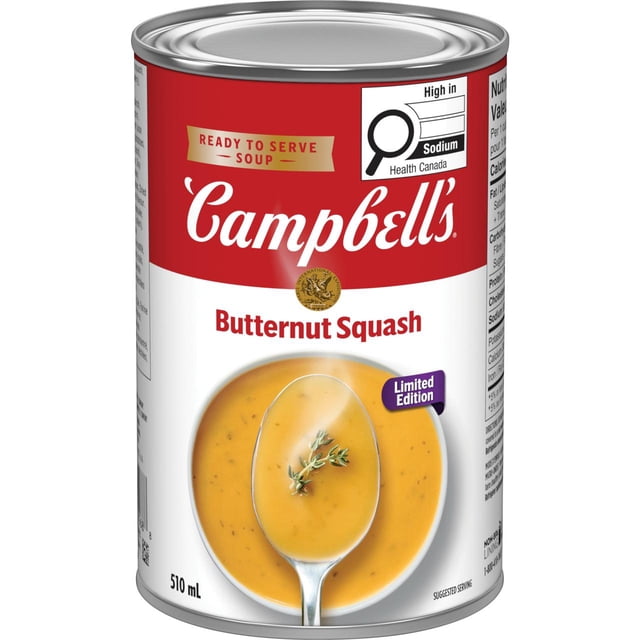 Campbell's Ready-to-Serve Butternut Squash Soup 510ML, Liquid Form, Shelf Stable