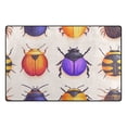 thumbnail image 2 of Colorful Beetles Design Soft Polyester Area Rug 31''x20'', Non Slip, Memory Foam, Water Absorbent, 2 of 7