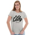thumbnail image 4 of Cat Lady Officially Certified Funny Womens Fitted Plus Size Graphic Tee Brisco Brands 2X, 4 of 5
