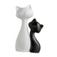 thumbnail image 5 of Par de figuras de gatos, escultura de animal, lindo adorno de mesa para sala de estar, S Negro L Blanco, 5 of 9