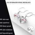 thumbnail image 4 of 2 Pieces Red Cardinal Urn Necklace for Ashes Keepsake Memorial Crystal Heart Urn Locket for Human/Pet Cremation Jewelry, 4 of 6