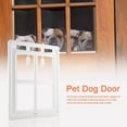 thumbnail image 3 of Puerta de plástico para mascotas, perros, cachorros y gatos, con cierre magnético, para mosquitera, ventana (blanca, XL), 3 of 14