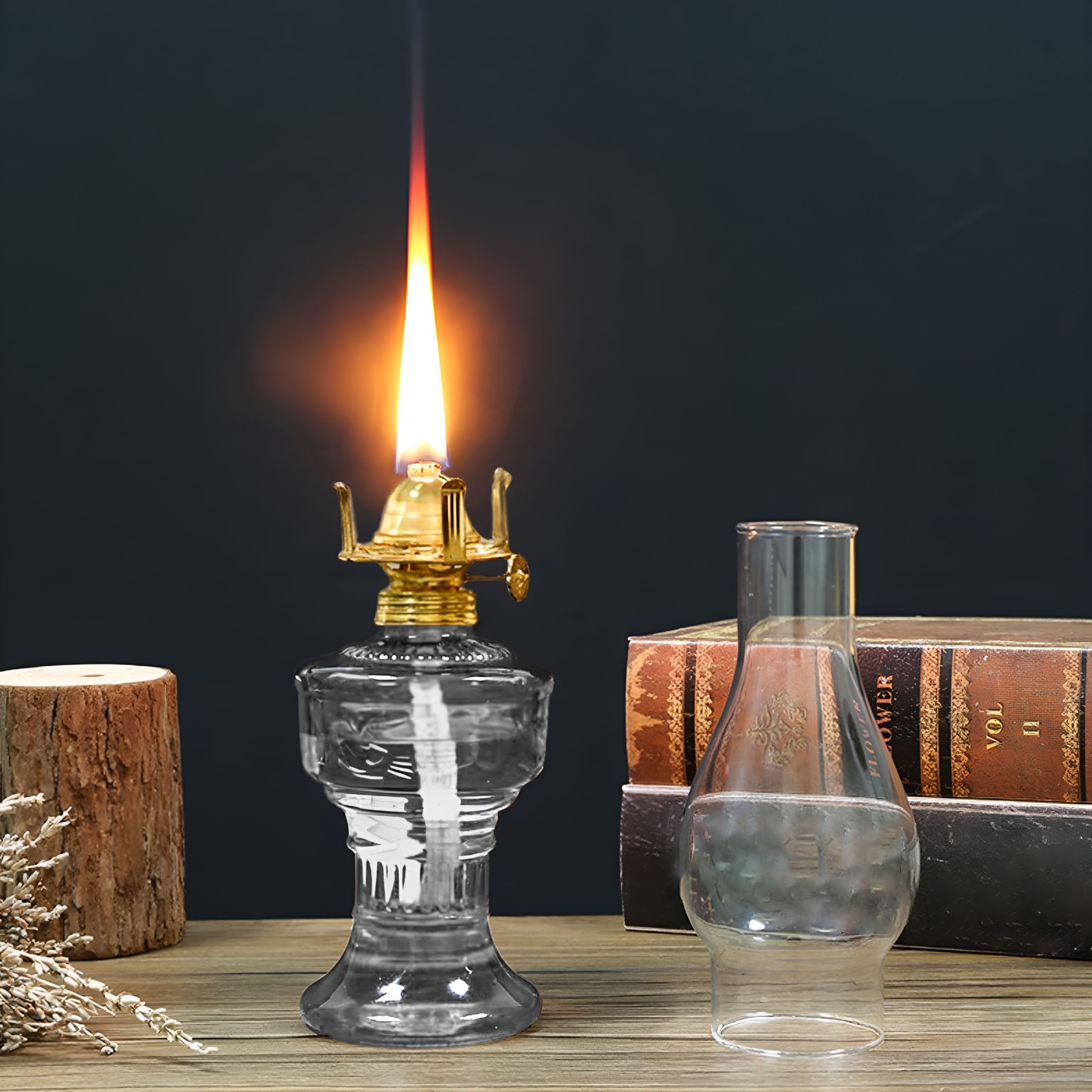 HIBIBUD Oil Lamps Use Vintage Hurricane Emergency Glass Large Lantern Classic Decorative