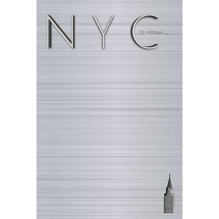 NYC slate Chrysler building classic grid paper Notepad $ir Michael Limited edition : NYC Silver Chrysler building classic grid paper Notepad $ir Michael Limited (Paperback)