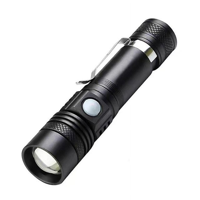 T6 Disparo remoto LED Luz fuerte Aleación de aluminio Mano Eléctrica Luz de paseo al aire libre Incorporada Litio eléctrico USB recargable con una sola mano retráctil (ingenio)