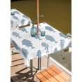 thumbnail image 2 of Outdoor Tablecloth with Umbrella Hole for Patio/Picnic/Party/Camping, Abstract Art Fish Blue Waterproof Table Cloth Square Cover Washable, Coastal Ocean Summer Marine Life (54"x 54"), 2 of 8