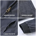thumbnail image 5 of Tyhengta Men's Lightweight Jackets Casual Windbreaker Zip Up Collared Jacket Golf Windproof Coat Iron Gray XL, 5 of 8